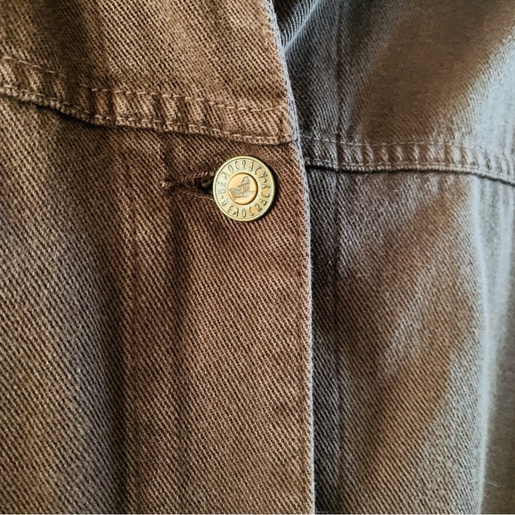 Democracy Chocolate Brown Boxy Oversized Button Up Lightweight Jacket | Large - Picture 2 of 8